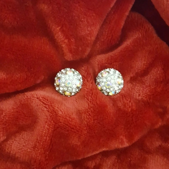 VINTAGE Crystal Earrings Pierced - Picture 4 of 4